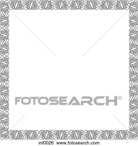 Stock Illustration - A black and white border. Fotosearch