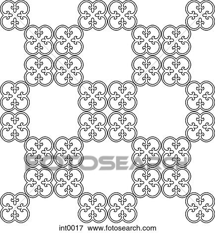 Stock Illustration - A black and white decorative element. Fotosearch
