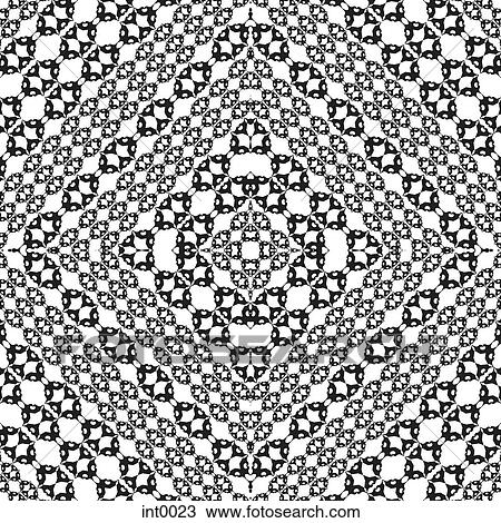 Drawing - A black and white pattern. Fotosearch