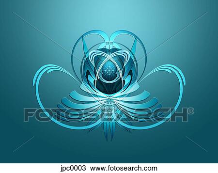 A blue abstract digital illustration View Large Illustration Drawing - A blue abstract digital illustration. Fotosearch