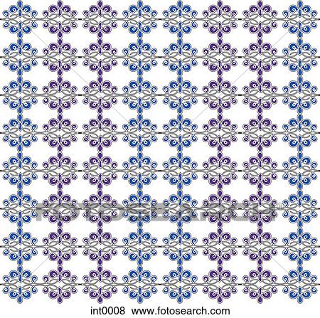 Stock Illustration - A blue and purple pattern. Fotosearch