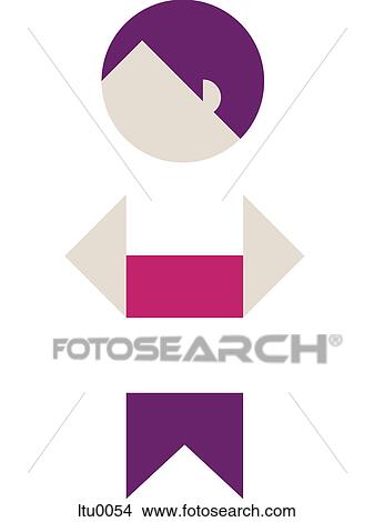 Stock Illustration - A boy with his hands to his sides. Fotosearch