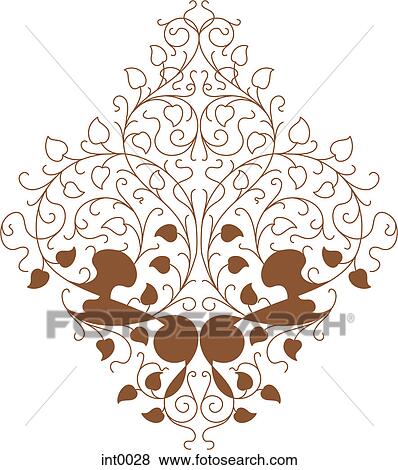 A brown decorative pattern View Large Illustration Stock Illustration - A brown decorative pattern. Fotosearch