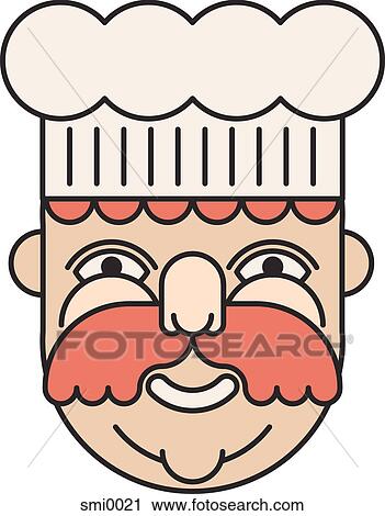 A chef View Large Illustration Clip Art - A chef. Fotosearch