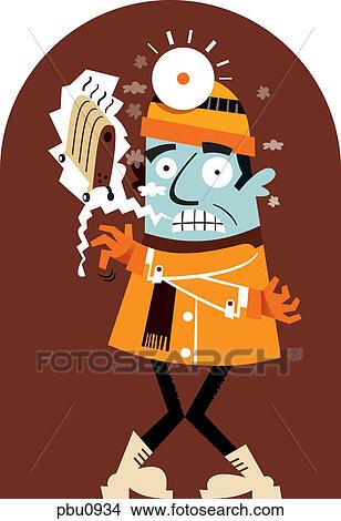 A cold man thinking about a heater View Large Illustration Stock Illustration - A cold man thinking about a heater. Fotosearch