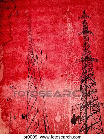 Stock Illustration - A communication tower. Fotosearch