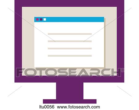 Stock Illustration - A computer monitor. Fotosearch