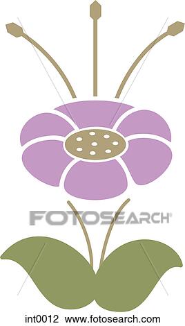Drawing - A decorative flower. Fotosearch