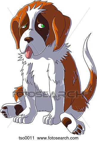 Clip Art - A dog against white background. Fotosearch