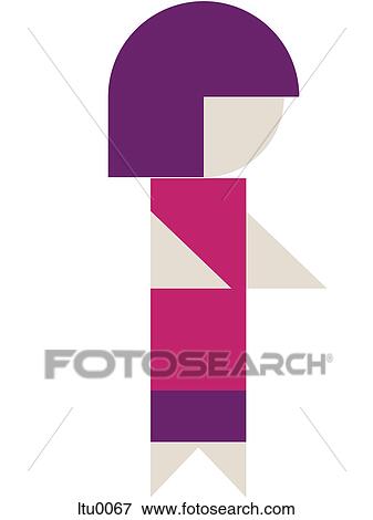 Stock Illustration - A girl pointing. Fotosearch