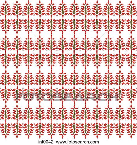 A green and red seamless pattern View Large Illustration Drawing - A green and red seamless pattern. Fotosearch