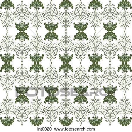 Clipart - A green and white pattern. Fotosearch