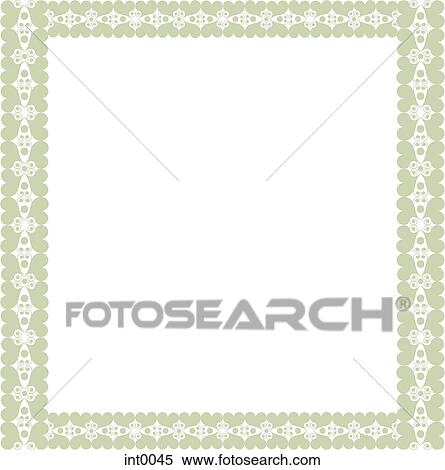 Stock Illustration - A green border. Fotosearch