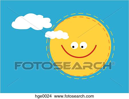 A happy sun View Large Illustration Stock Illustration - A happy sun. Fotosearch
