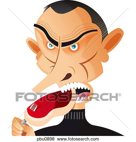 A man eating a steak View Large Illustration Stock Illustration - A man eating a steak. Fotosearch