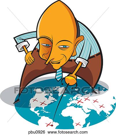 A man pointing to a map View Large Illustration Stock Illustration - A man pointing to a map. Fotosearch