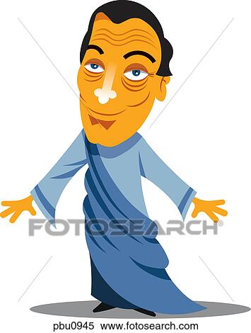 Stock Illustration - A man wearing a robe. Fotosearch