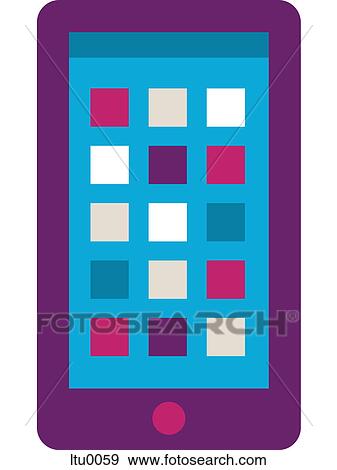 A mobile device View Large Illustration Stock Illustration - A mobile device. Fotosearch