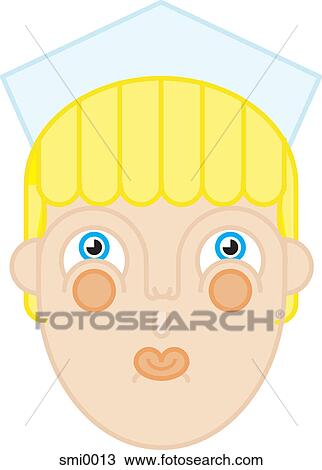 Drawing - A nurse. Fotosearch