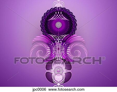 Stock Illustration - A purple abstract digital illustration. Fotosearch