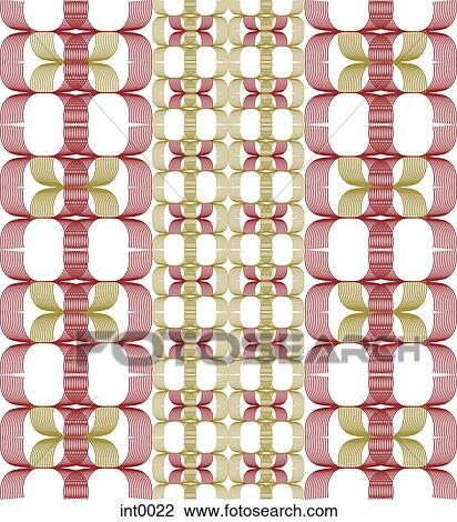 A red and gold pattern View Large Illustration Drawing - A red and gold pattern. Fotosearch