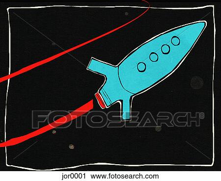 A rocket ship View Large Illustration Clip Art - A rocket ship. Fotosearch