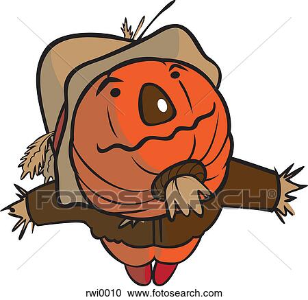 A scarecrow View Large Illustration Clipart - A scarecrow. Fotosearch