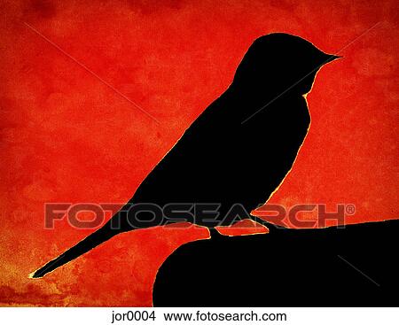 Stock Illustration - A silhouette of a bird. Fotosearch