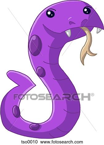 Clipart - A snake against white background. Fotosearch