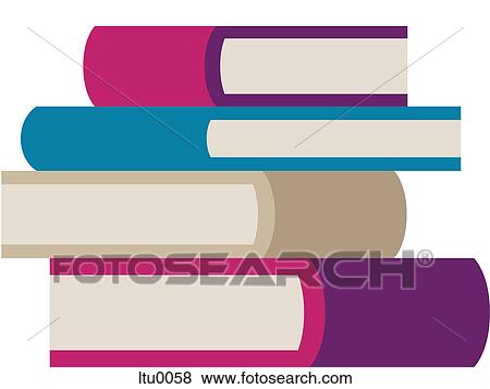 A stack of five books View Large Illustration Stock Illustration - A stack of five books. Fotosearch