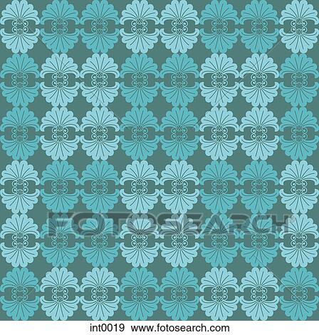Stock Illustration - A teal and blue pattern. Fotosearch