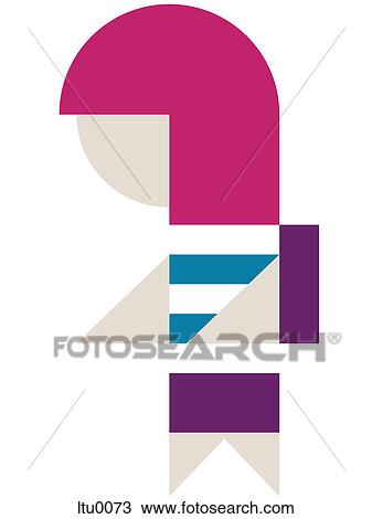 Drawing - A woman carrying a backpack. Fotosearch