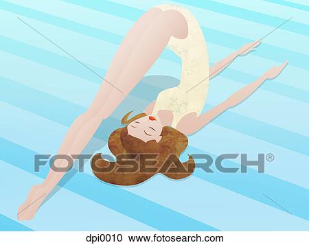 A woman doing yoga in the plough pose View Large Illustration Clipart - A woman doing yoga in the plough pose. Fotosearch