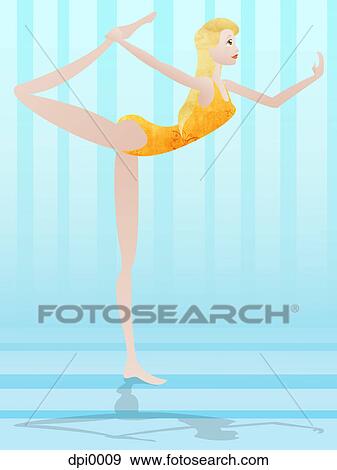 A woman doing yoga View Large Illustration Stock Illustration - A woman doing yoga. Fotosearch