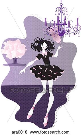A woman in a maid uniform dusting a chandelier View Large Illustration Stock Illustration - A woman in a maid uniform dusting a chandelier. Fotosearch