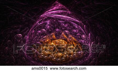 Stock Illustration - Abstract purple and orange illustration. Fotosearch