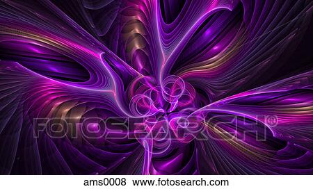Stock Illustration - Abstract purple digital illustration. Fotosearch