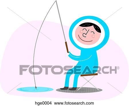 An Eskimo fishing View Large Illustration Stock Illustration - An Eskimo fishing. Fotosearch