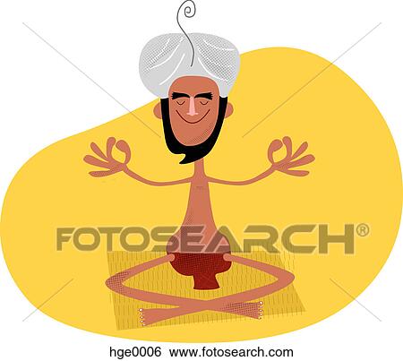 An Indian man meditating View Large Illustration Stock Illustration - An Indian man meditating. Fotosearch