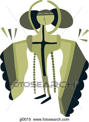 An insect with heavy wings of lead View Large Illustration Stock Illustration - An insect with heavy wings of lead. Fotosearch