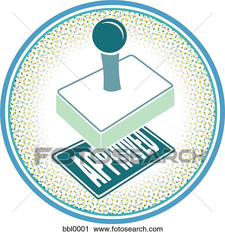 Clip Art - Approved stamp. Fotosearch