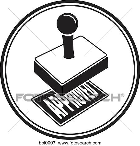 Stock Illustration - Approved stamp. Fotosearch