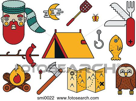 Drawing - Camping images. Fotosearch