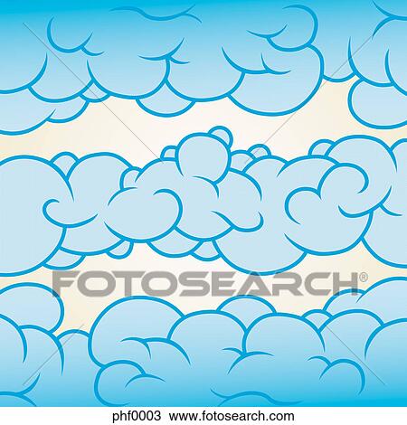 Drawing - Clouds. Fotosearch