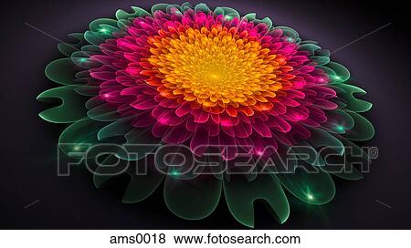 Stock Illustration - Colorful flower. Fotosearch