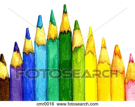 Colorful pencil crayons View Large Illustration Stock Illustration - Colorful pencil crayons. Fotosearch