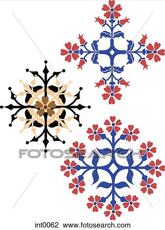 Drawing - Decorative elements. Fotosearch