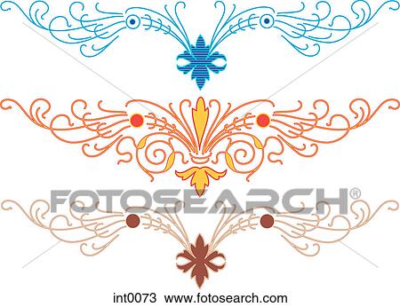 Decorative elements View Large Illustration Drawing - Decorative elements. Fotosearch