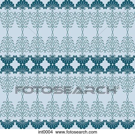 Decorative elements on a light teal background View Large Illustration Stock Illustration - Decorative elements on a light teal background. Fotosearch