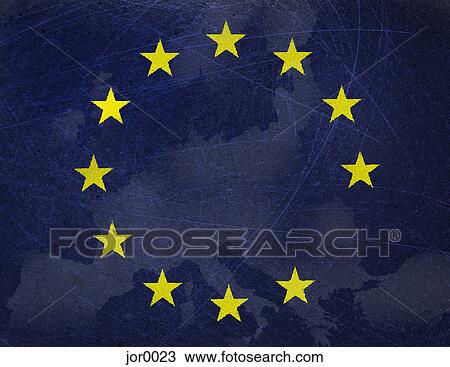 European Union flag with one of the stars missing View Large Illustration Drawing - European Union flag with one of the stars missing. Fotosearch